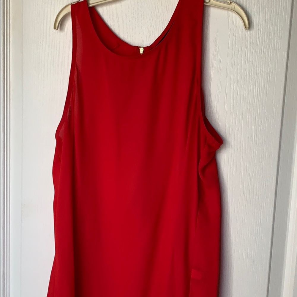 Red tank top. Worn once.